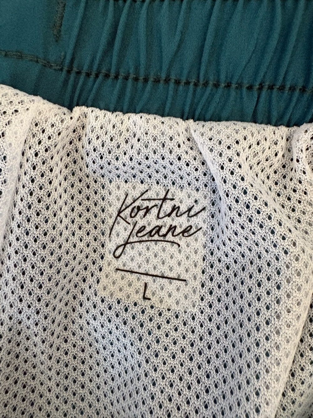 Kortni Jeane Teal Men’s Swim Shorts - Picture 3 of 4